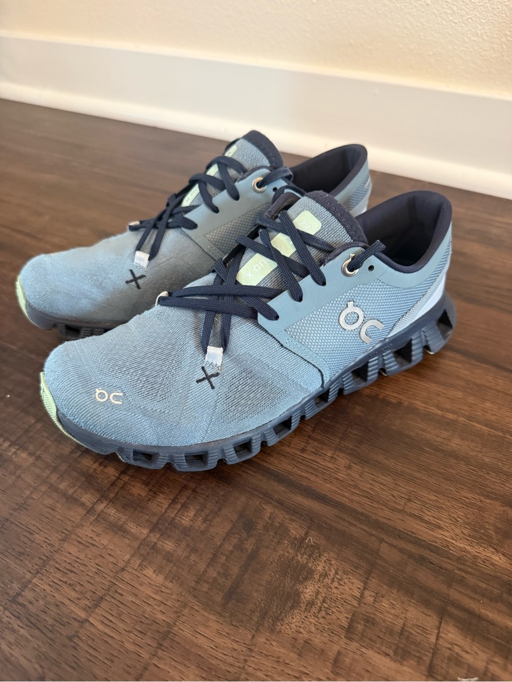 On Cloud X Running Training Shoes Glacier Storm Blue Women’s Size 7